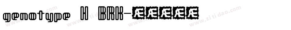genotype H BRK字体转换